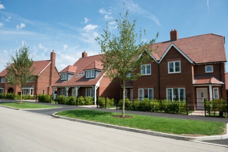 row of homes in neighborhood